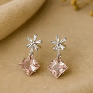blush princess drop earrings
