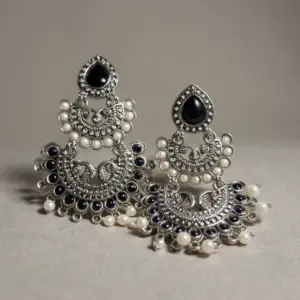 pearl royalty chandelier earrings