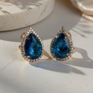 Ocean Drop Teardrop Earrings