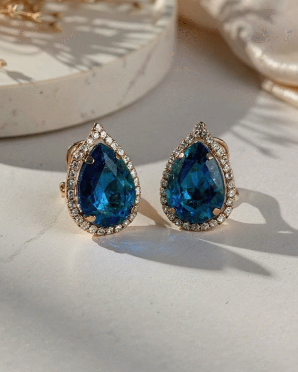 Ocean Drop Teardrop Earrings